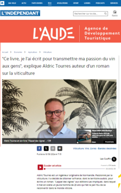 Le journal L’Indépendant parle de « L’Appel des vignes »