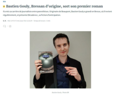 Bastien Gouly, Bressan d’origine, sort son premier roman