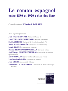 Le roman espagnol entre 1880 et 1920 : état des lieux