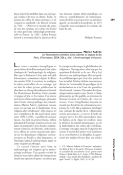 Les Pentecôtismes brésiliens. Entre colombe et langues de feu - L’Homme. Revue française d’anthropologie 
