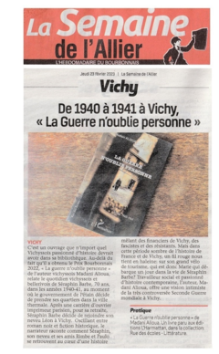 De 1940 à 1941 à Vichy 