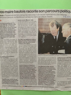 Un ex-maire baulois raconte son parcours politique